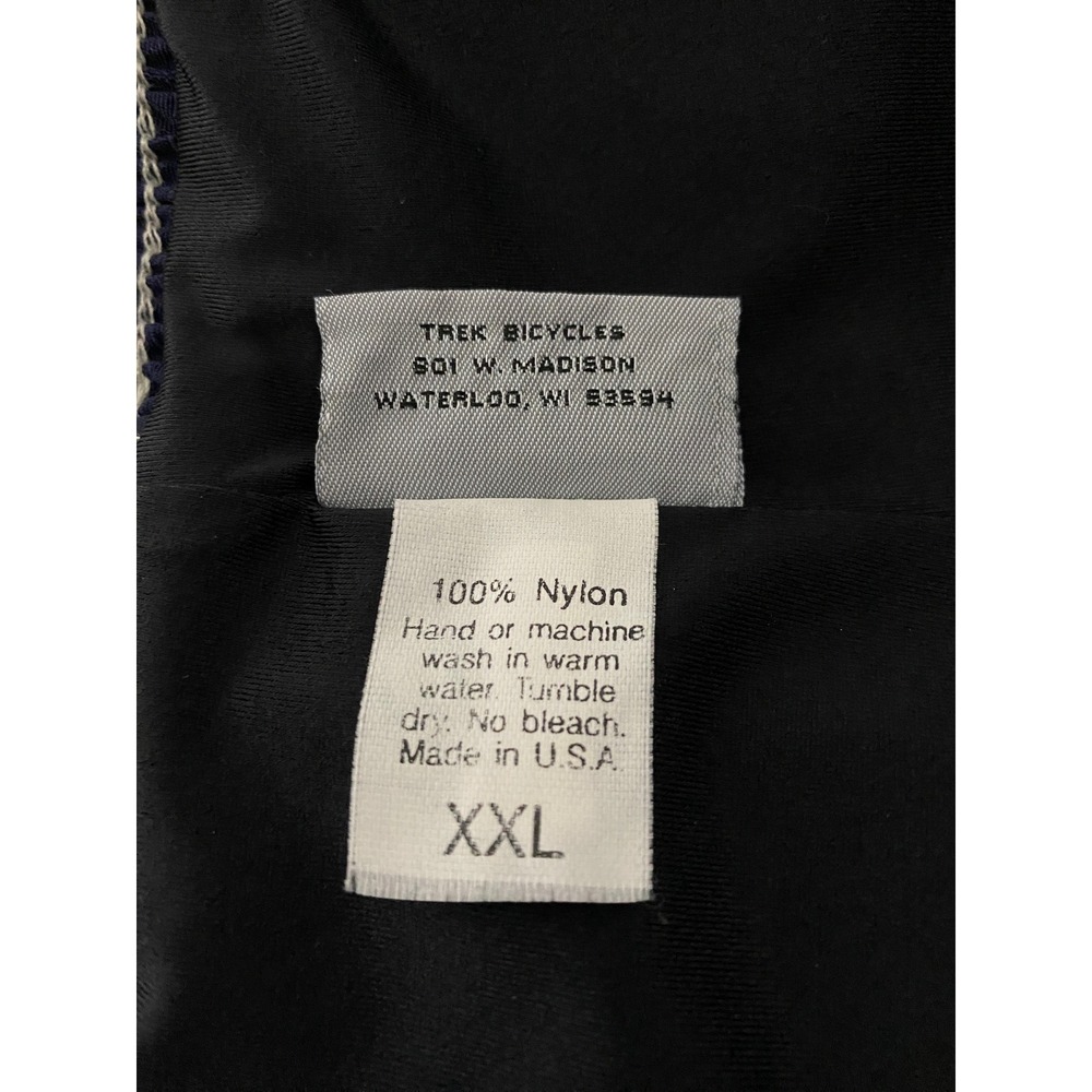 Vintage TREK Bicycle Cargo Cycling Shorts XXL Blue/Black Made in USA 100% Nylon - Picture 8 of 8